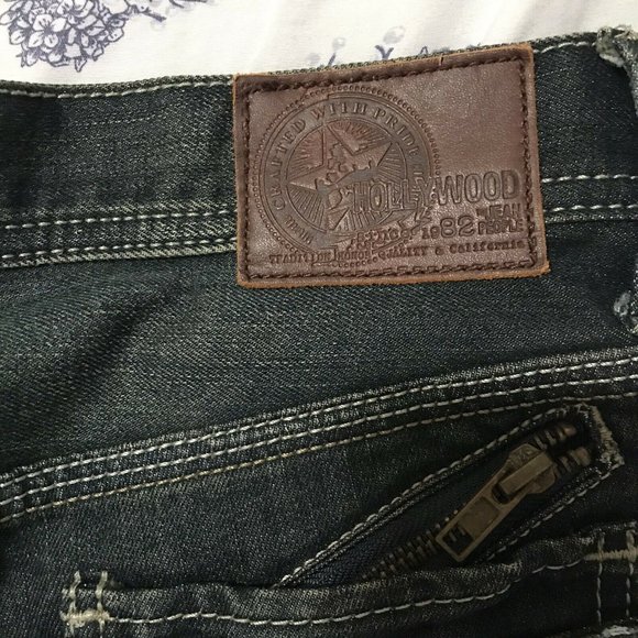 The Jean People Hollywood Mens Size  30x32 Jeans Slim Straight Dark Wash - Picture 9 of 12